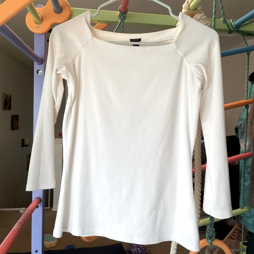 J crew square neck blouse